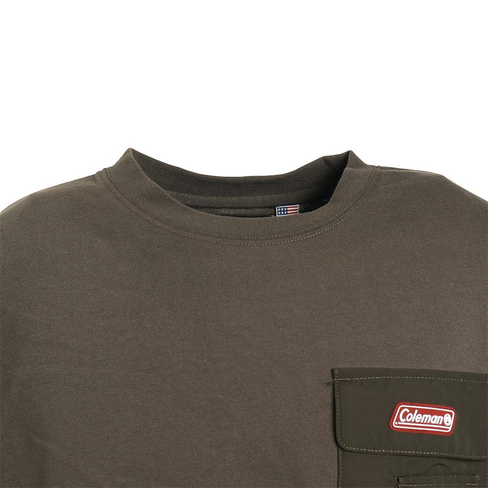 コールマン（Coleman）（メンズ）アウトドア トレッキング 布帛 ポケット付き 長袖Tシャツ X5252A BRN