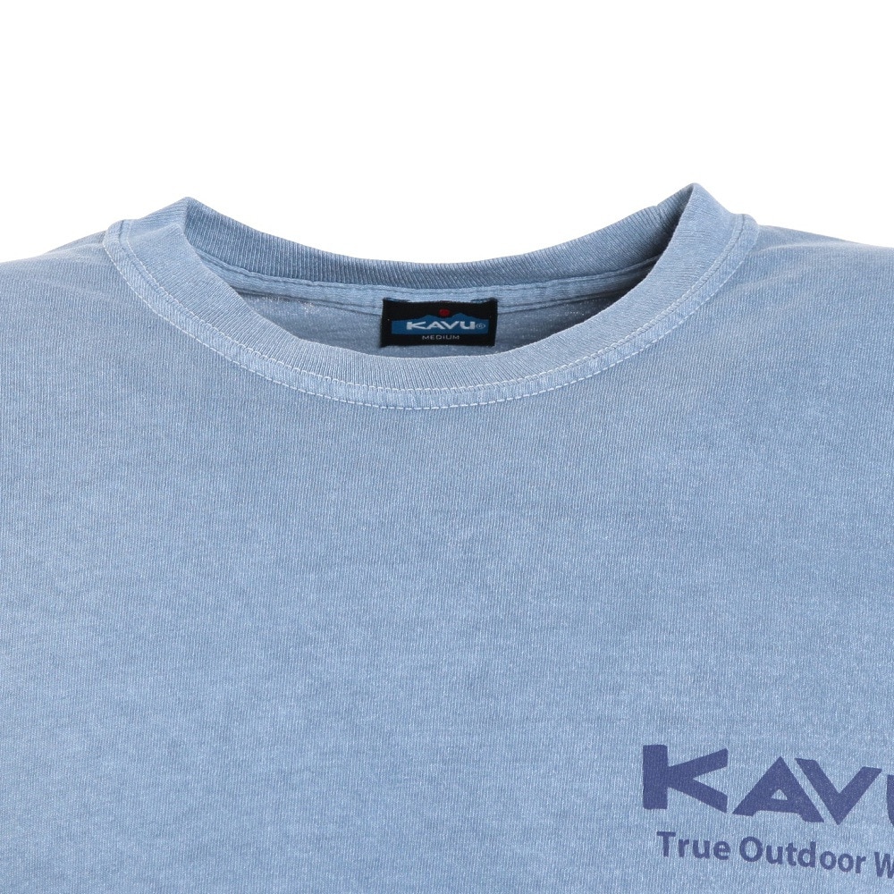 カブー（KAVU）（メンズ）アウトドア トレッキング ワシントンマップ コットン 長袖Tシャツ 19821714 BLU