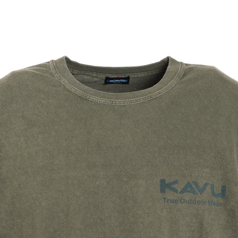 カブー（KAVU）（メンズ）アウトドア トレッキング ワシントンマップ コットン 長袖Tシャツ 19821714 OLV