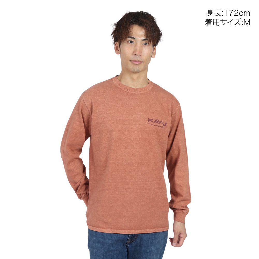 カブー（KAVU）（メンズ）ワシントンマップ ロングスリーブTシャツ 長袖 19821714 ORG オレンジ