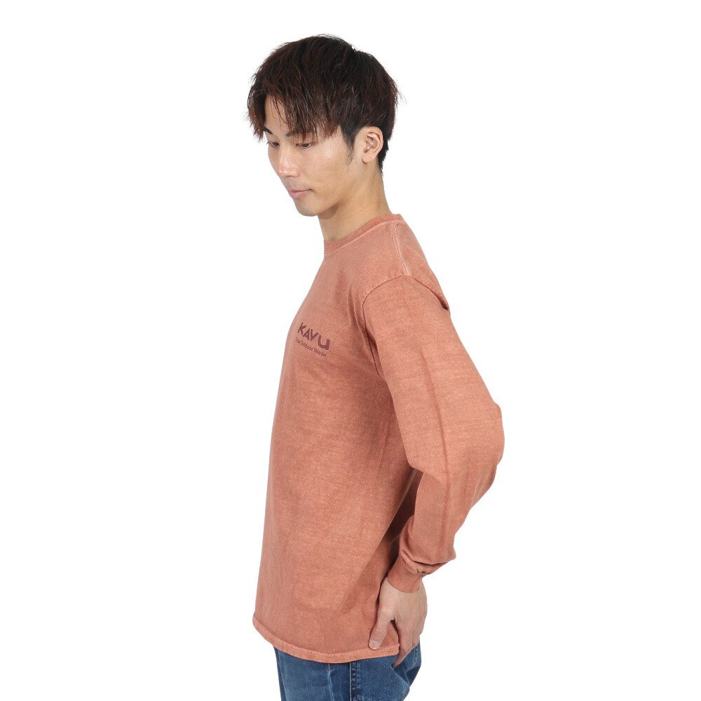 カブー（KAVU）（メンズ）ワシントンマップ ロングスリーブTシャツ 長袖 19821714 ORG オレンジ