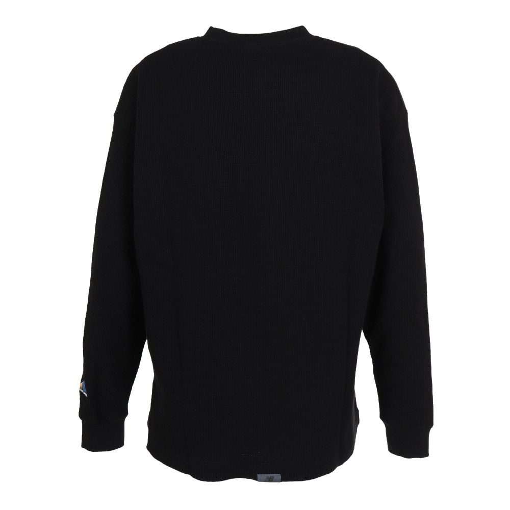 ニューバランス（new balance）（メンズ）長袖Tシャツ ロンT MT1996 ワッフルTシャツ JMTL2065BK ブラック 通気性 速乾 アクティブウェア