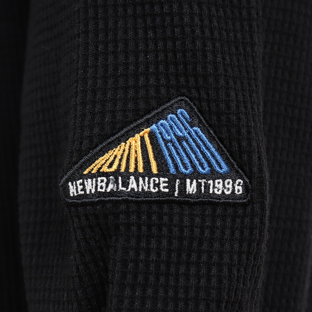 ニューバランス（new balance）（メンズ）長袖Tシャツ ロンT MT1996 ワッフルTシャツ JMTL2065BK ブラック 通気性 速乾 アクティブウェア