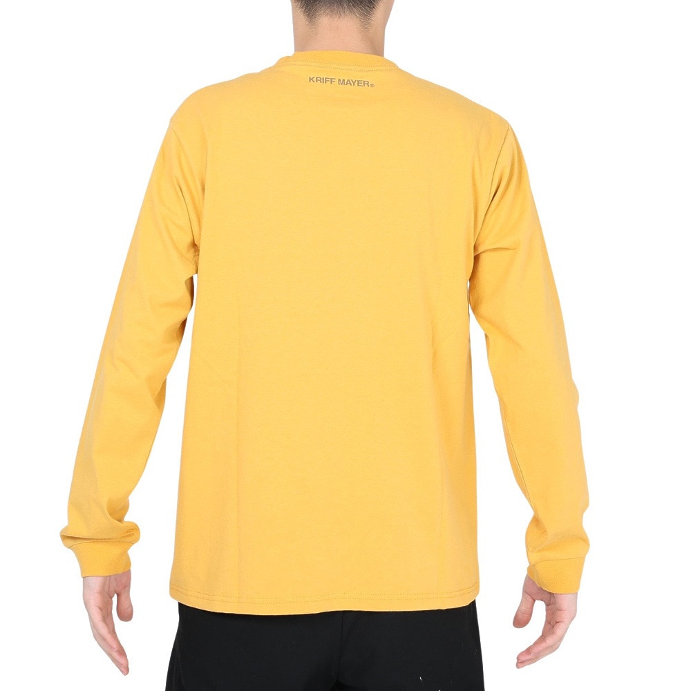 クリフメイヤー（KRIFF MAYER）（メンズ）長袖Tシャツ ロンT キャンプラビットロンT 釣り 2233101-55:YELLOW イエロー 春 トップス ワンポイント