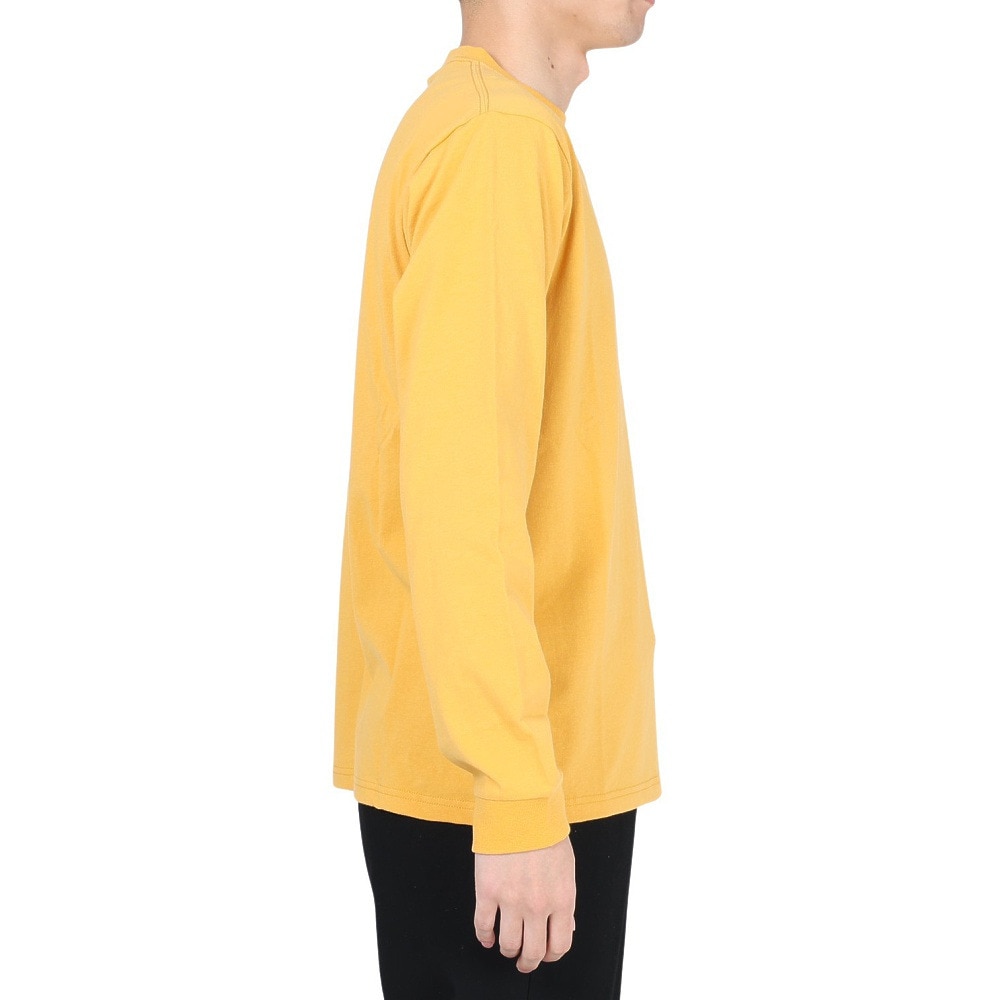 クリフメイヤー（KRIFF MAYER）（メンズ）長袖Tシャツ ロンT キャンプラビットロンT 釣り 2233101-55:YELLOW イエロー 春 トップス ワンポイント