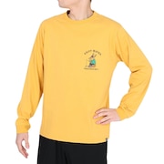 (メンズ)長袖Tシャツ ロンT キャンプラビットロンT 釣り 2233101-55:YELLOW イエロー 春 トップス ワンポイント