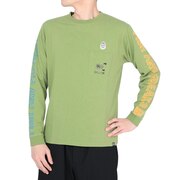 クリフメイヤー（KRIFF MAYER）（メンズ、レディース）長袖Tシャツ ロンT チルタイムロンT FF 2233103-64:L/GREEN グリーン 春 トップス 袖ロゴ 綿100