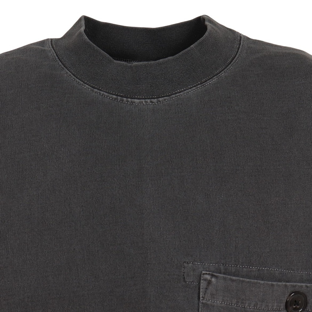 クリフメイヤー（KRIFF MAYER）（メンズ）長袖Tシャツ ロンT ピグメント 胸ポケットタフロンT 2233108-17:CHARCOAL チャコール 春 トップス モックネック 綿100