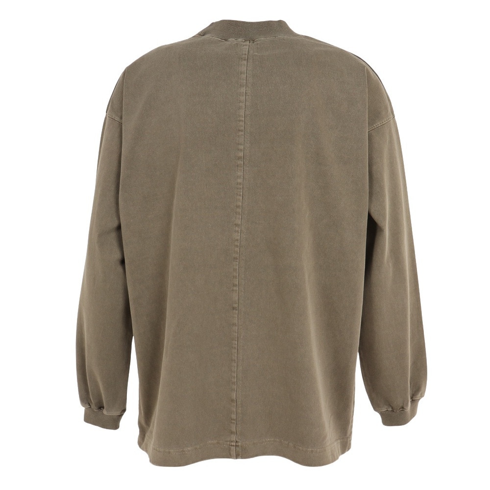 クリフメイヤー（KRIFF MAYER）（メンズ）長袖Tシャツ ロンT ピグメント 胸ポケットタフロンT 2233108-69:KHAKI カーキ 春 トップス モックネック 綿100