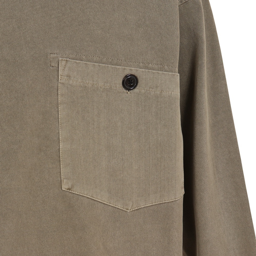 クリフメイヤー（KRIFF MAYER）（メンズ）長袖Tシャツ ロンT ピグメント 胸ポケットタフロンT 2233108-69:KHAKI カーキ 春 トップス モックネック 綿100
