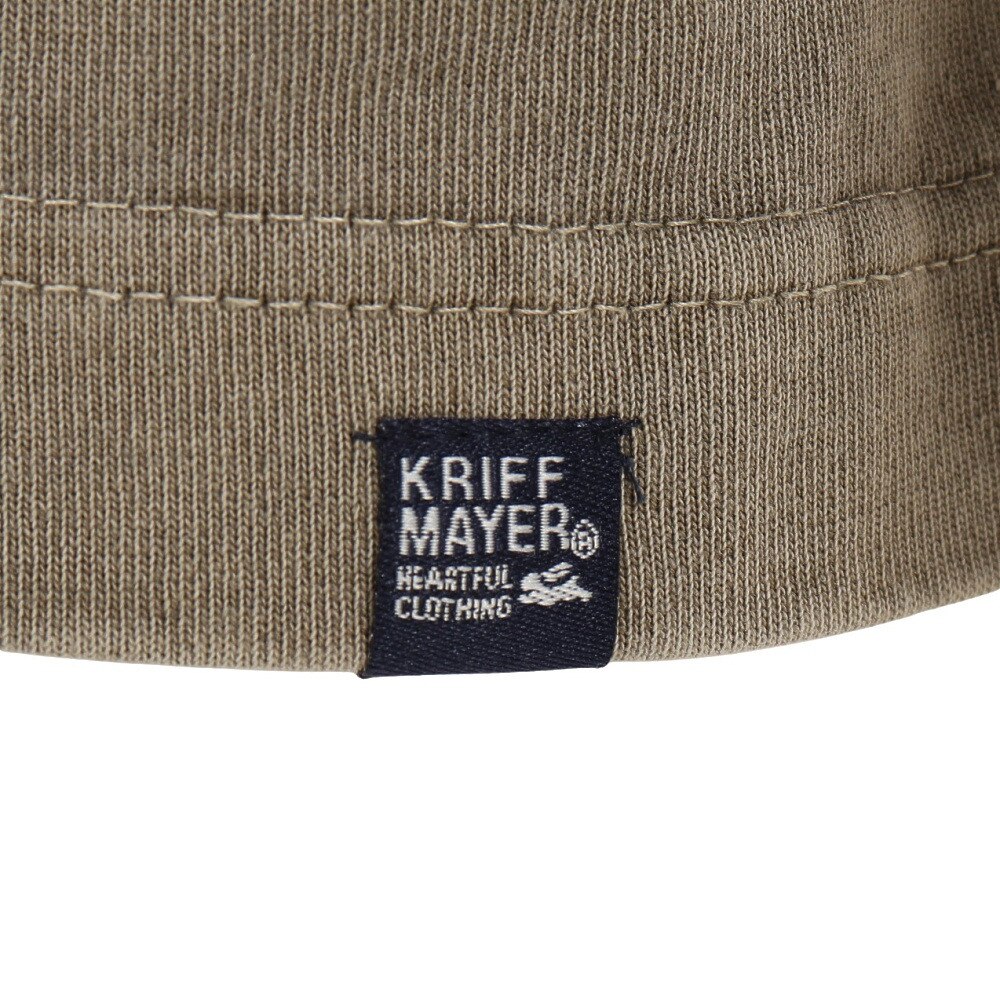 クリフメイヤー（KRIFF MAYER）（メンズ）長袖Tシャツ ロンT ピグメント 胸ポケットタフロンT 2233108-69:KHAKI カーキ 春 トップス モックネック 綿100