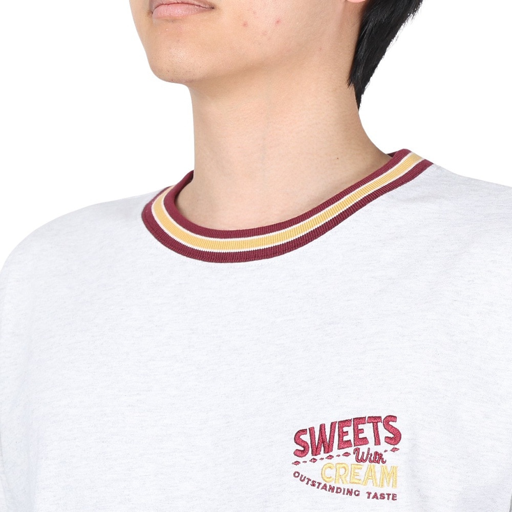 パワー・トゥ・ザ・ピープル（POWER TO THE PEOPLE）（メンズ）長袖 ロンT VINTAGEプリントリブロンTシャツ 3301023-04 LGR グレー トップス バックプリント 