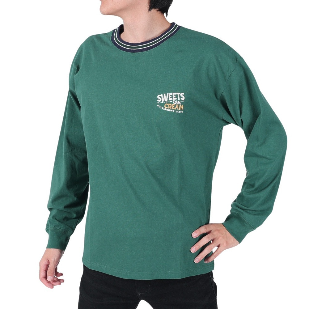 パワー・トゥ・ザ・ピープル（POWER TO THE PEOPLE）（メンズ）長袖 ロンT VINTAGEptリブ ロングTシャツ 3301023-52gRN グリーン トップス バックプリント 