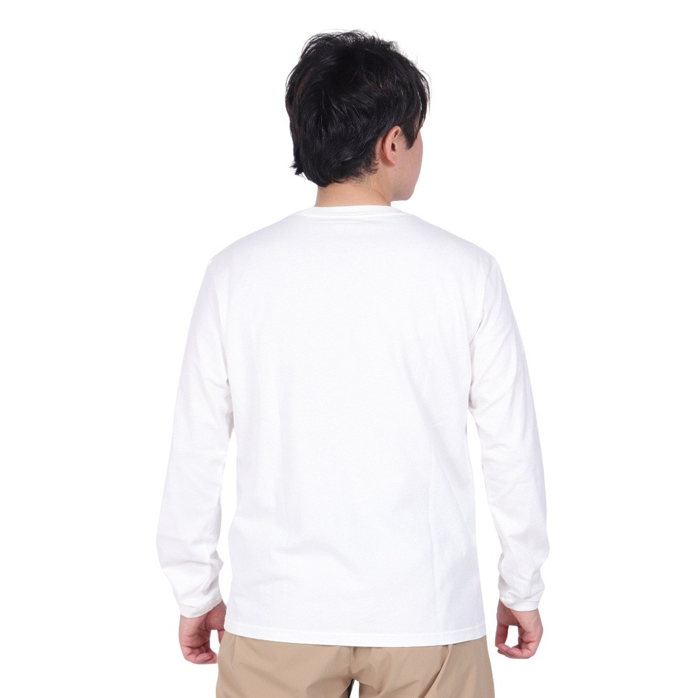 チャムス（CHUMS）（メンズ）高耐久 長袖Tシャツ ロンT ロゴロングスリーブTシャツ CH01-2273-W014 ホワイト 綿100 厚手