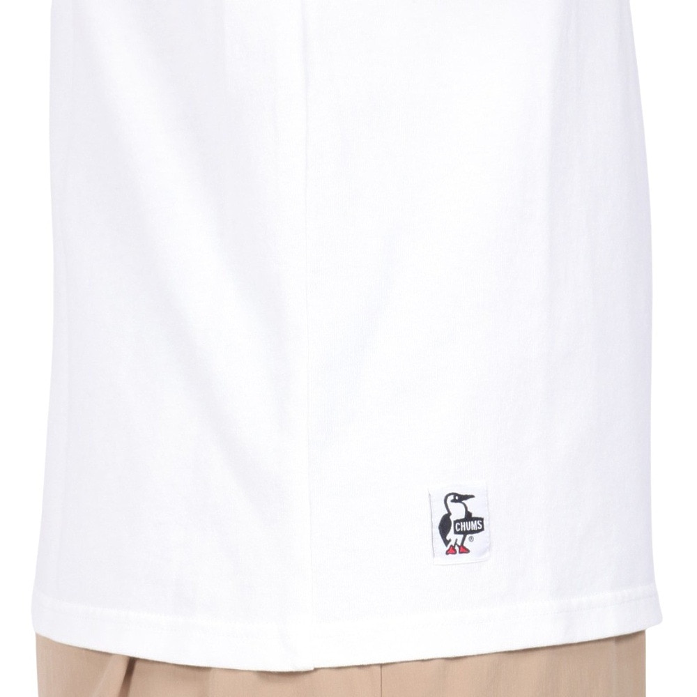 チャムス（CHUMS）（メンズ）高耐久 長袖Tシャツ ロンT ロゴロングスリーブTシャツ CH01-2273-W014 ホワイト 綿100 厚手