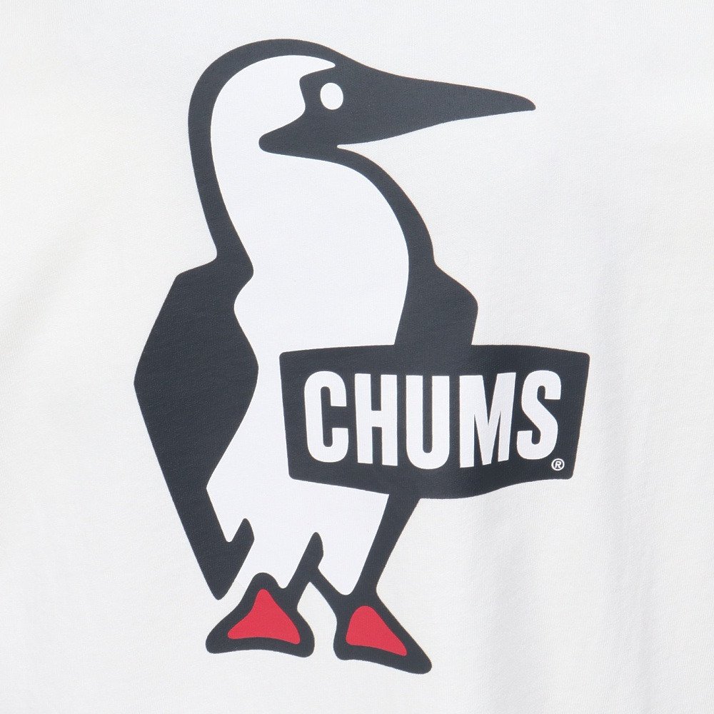 チャムス（CHUMS）（メンズ）長袖Tシャツ ロンT ブービーロゴTシャツ CH01-2275-W001 ホワイト バックプリント 綿100