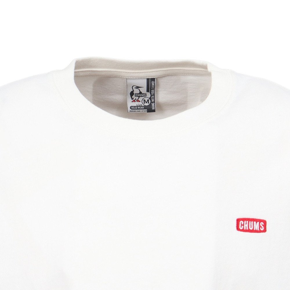 チャムス（CHUMS）（メンズ）長袖Tシャツ ロンT ブービーロゴTシャツ CH01-2275-W001 ホワイト バックプリント 綿100