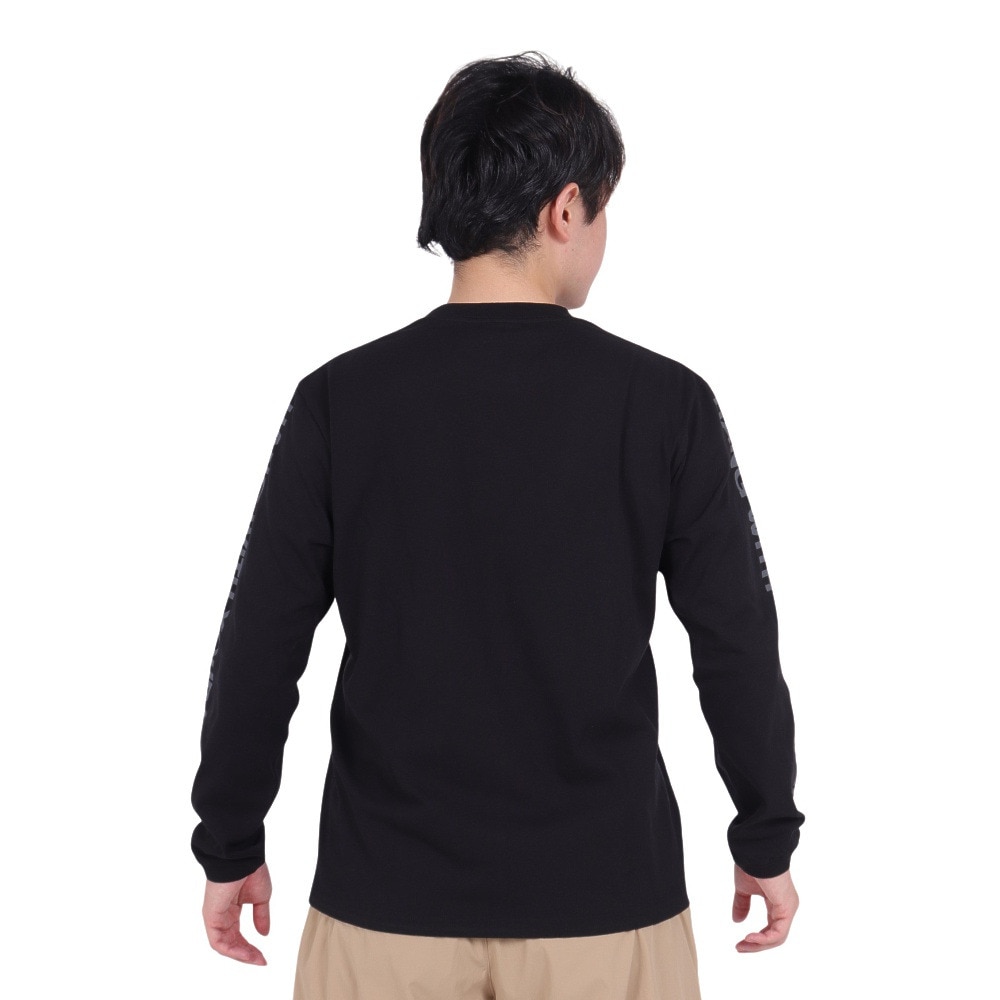 チャムス（CHUMS）（メンズ）高耐久 長袖Tシャツ ロンT HWYCロングスリーブTシャツ CH01-2276-K069 ブラック 綿100 袖ロゴ
