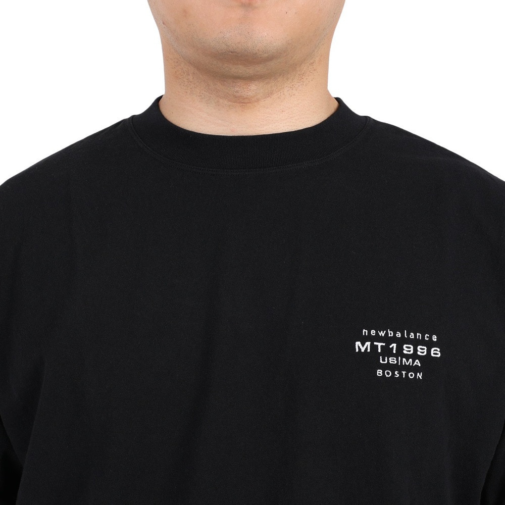 ニューバランス（new balance）（メンズ）長袖Tシャツ ロンT MT1996 グラフィックロングスリーブTシャツ AMT35014-BK ブラック