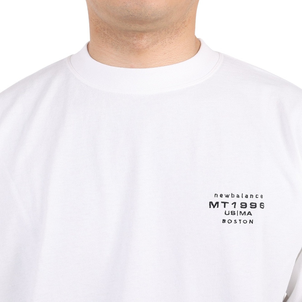 ニューバランス（new balance）（メンズ）長袖Tシャツ ロンT MT1996 グラフィックロングスリーブTシャツ AMT35014-WT ホワイト