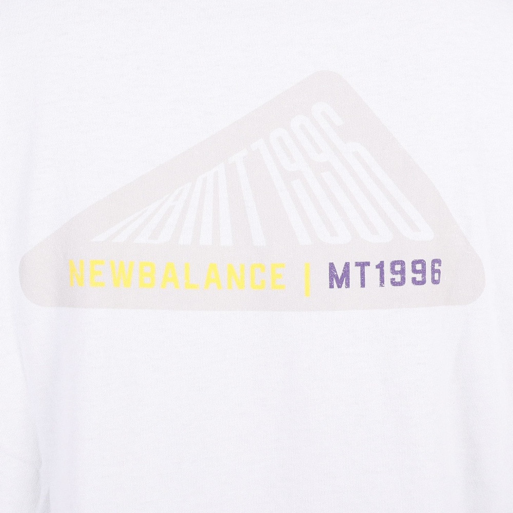 ニューバランス（new balance）（メンズ）長袖Tシャツ ロンT MT1996 グラフィックロングスリーブTシャツ AMT35014-WT ホワイト