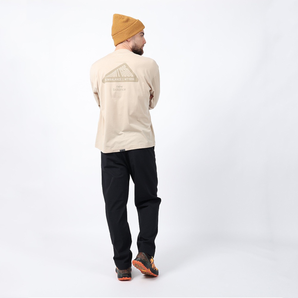 ニューバランス（new balance）（メンズ）ラッシュガード 長袖Tシャツ MT1996 AMT35015INC ベージュ 速乾 UVカット 紫外線対策