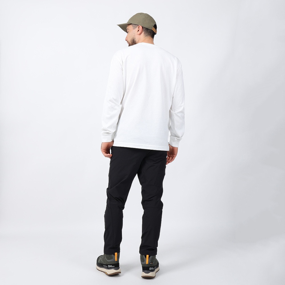 ジャックウルフスキン（JackWolfskin）（メンズ）長袖Tシャツ ロンT JP POCKET ポケットTシャツ V2 5022584-5018 ホワイト