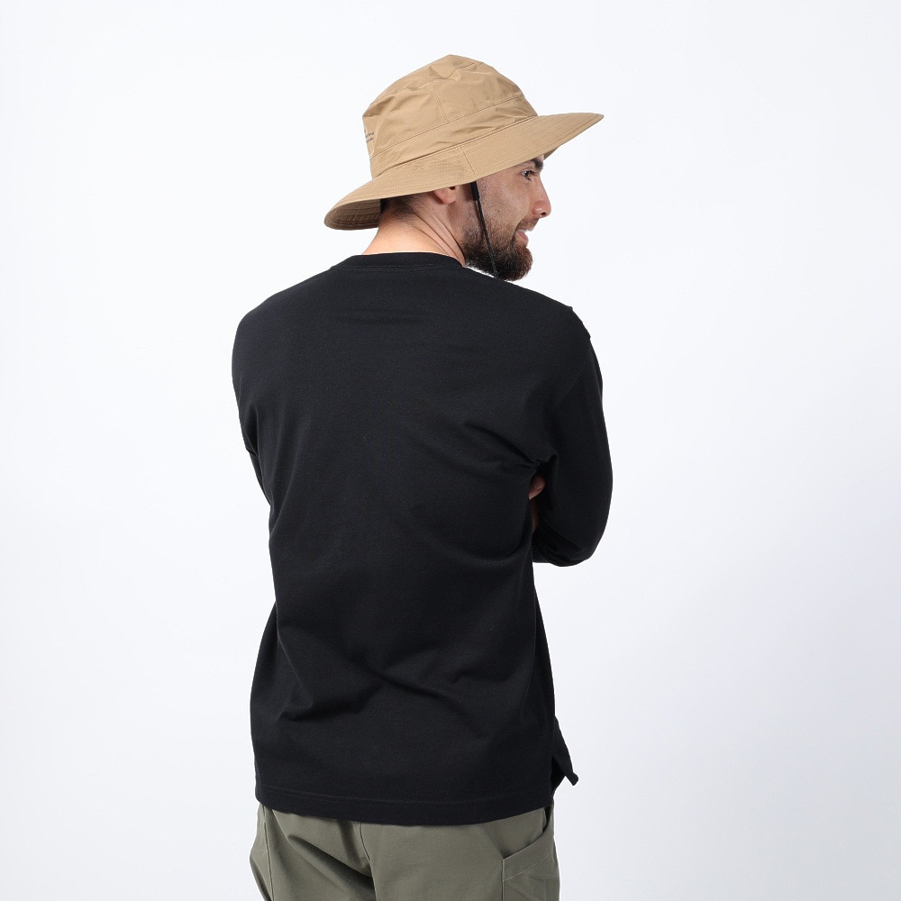 ジャックウルフスキン（JackWolfskin）（メンズ）長袖Tシャツ ロンT JP POCKET ポケットTシャツ V2 5022584-6000 ブラック
