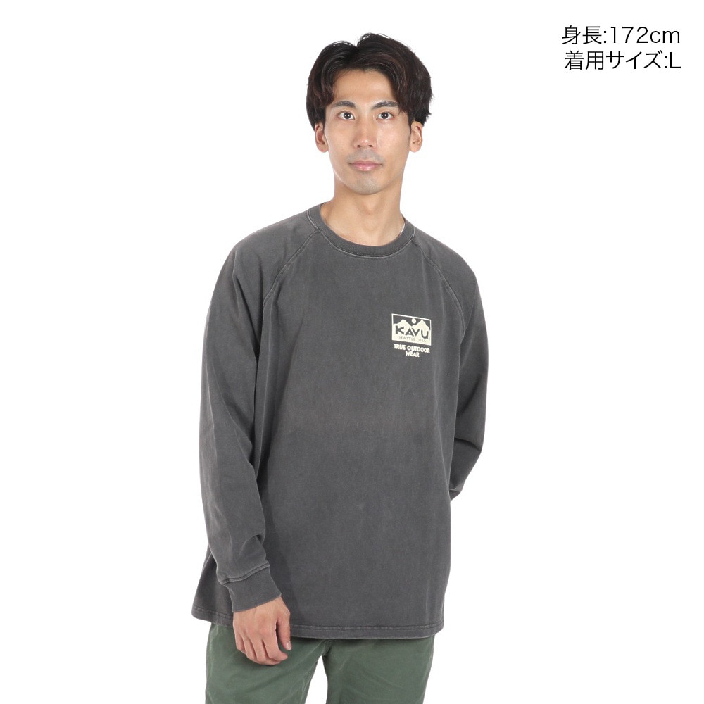 カブー（KAVU）（メンズ）長袖Tシャツ ロンT ヘビーウェイト 長袖Tシャツ 19821924 BLK ブラック