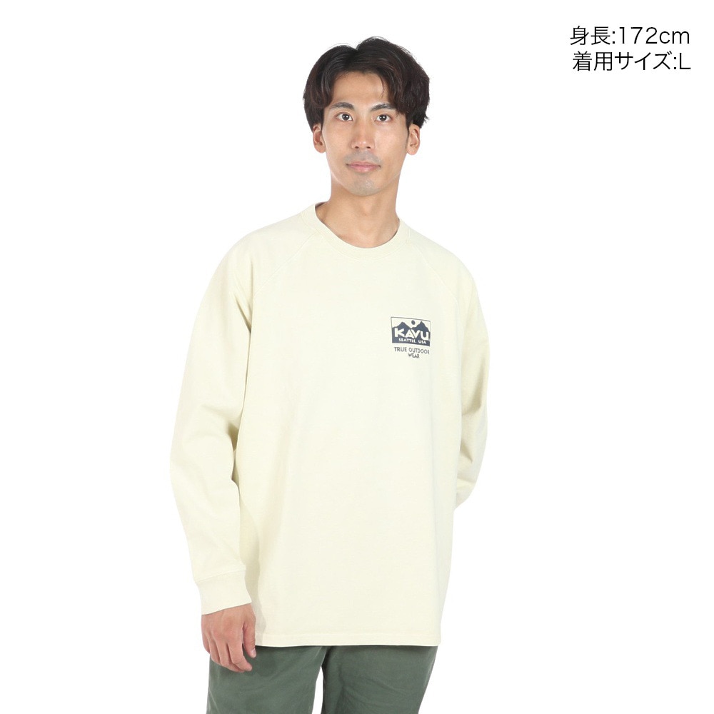 カブー（KAVU）（メンズ）長袖Tシャツ ロンT ヘビーウェイト 長袖Tシャツ 19821924 NTL キナリ