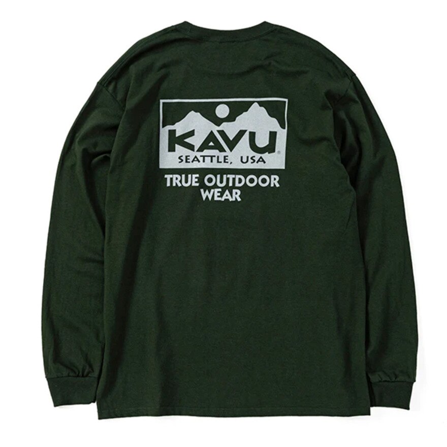 カブー（KAVU）（メンズ）長袖Tシャツ ロンT トゥルーロゴ 長袖Tシャツ 19821937 FST ダークグリーン