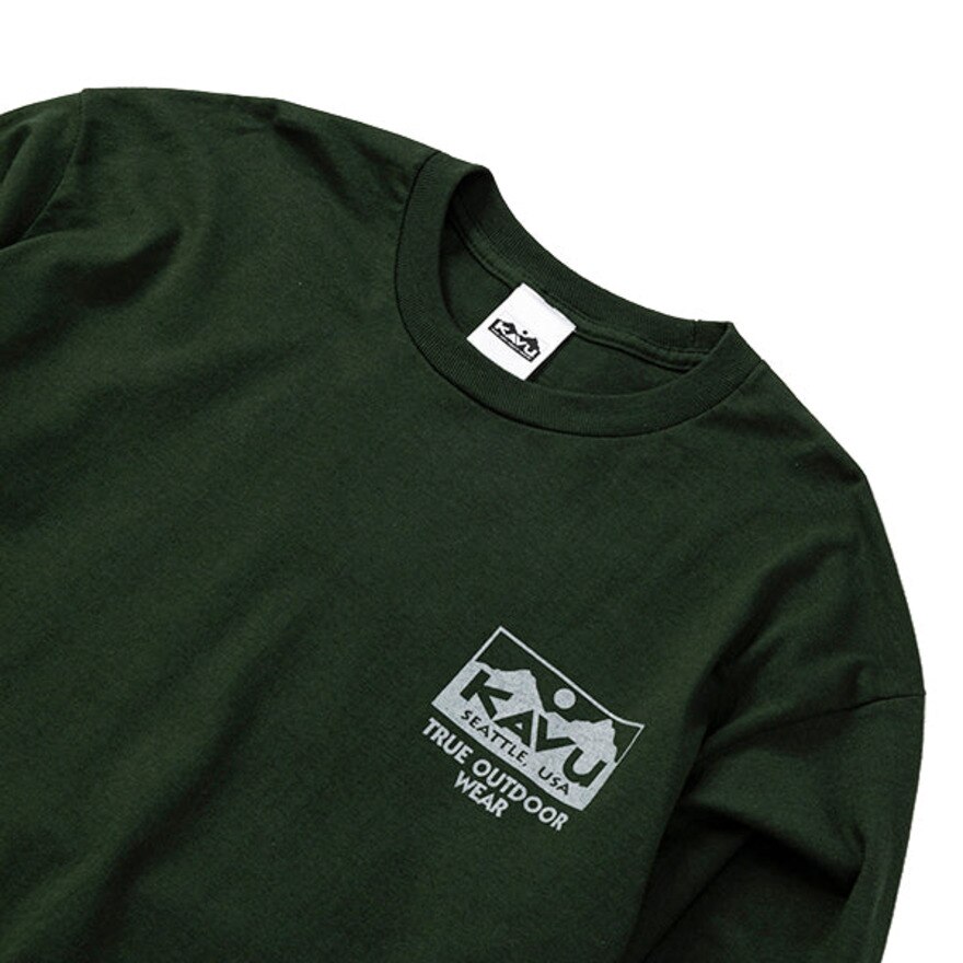 カブー（KAVU）（メンズ）長袖Tシャツ ロンT トゥルーロゴ 長袖Tシャツ 19821937 FST ダークグリーン