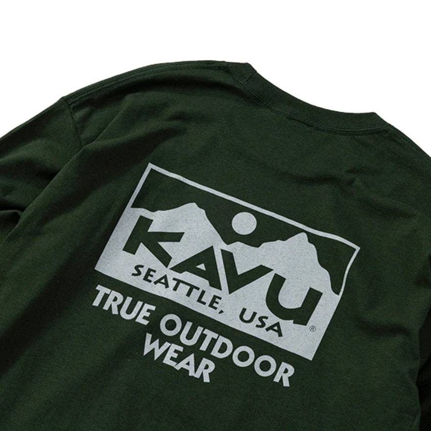 カブー（KAVU）（メンズ）長袖Tシャツ ロンT トゥルーロゴ 長袖Tシャツ 19821937 FST ダークグリーン