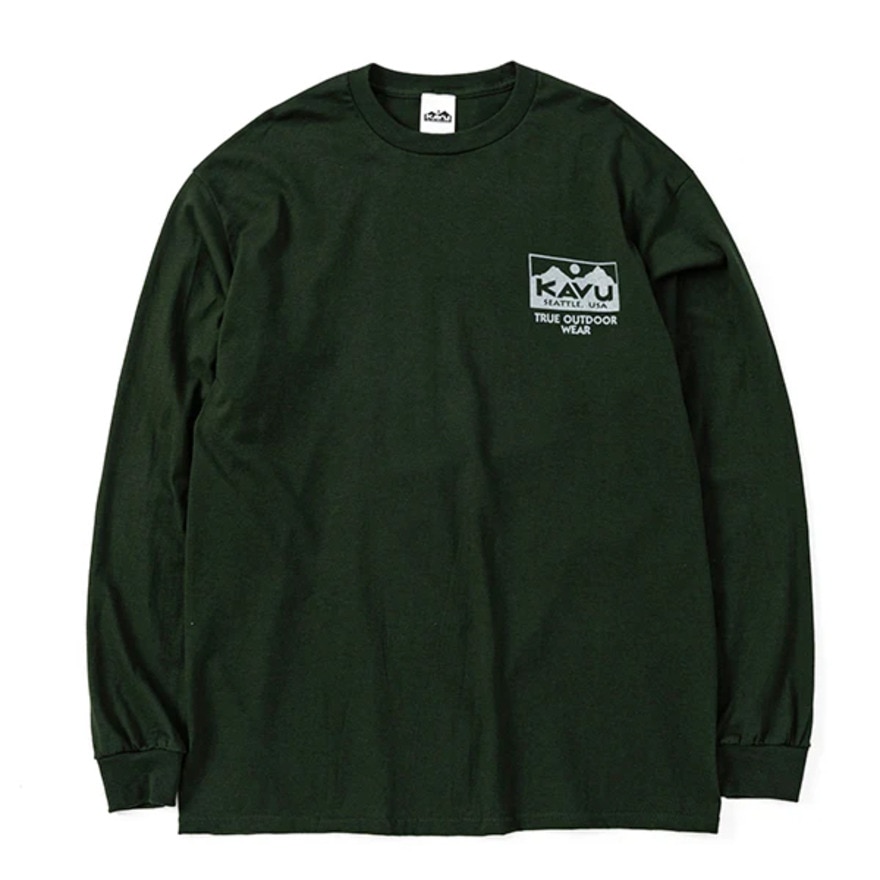 カブー（KAVU）（メンズ）長袖Tシャツ ロンT トゥルーロゴ 長袖Tシャツ 19821937 FST ダークグリーン