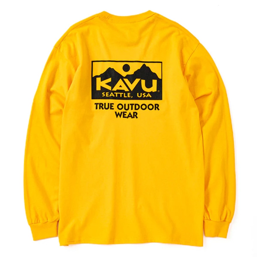 カブー（KAVU）（メンズ）長袖Tシャツ ロンT トゥルーロゴ 長袖Tシャツ 19821937 GLD ゴールド