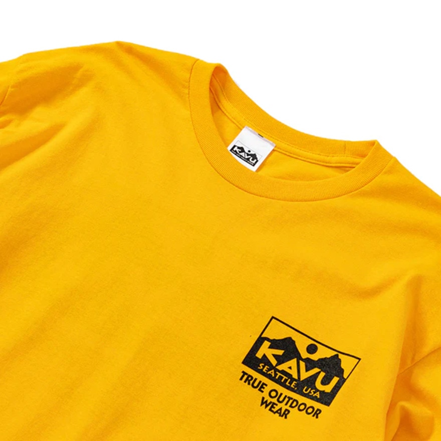 カブー（KAVU）（メンズ）長袖Tシャツ ロンT トゥルーロゴ 長袖Tシャツ 19821937 GLD ゴールド