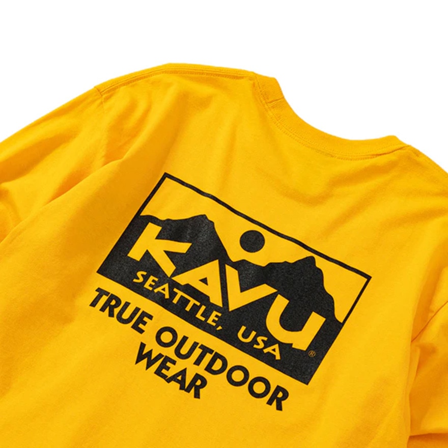 カブー（KAVU）（メンズ）長袖Tシャツ ロンT トゥルーロゴ 長袖Tシャツ 19821937 GLD ゴールド
