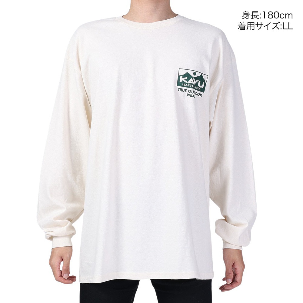 カブー（KAVU）（メンズ）長袖Tシャツ ロンT トゥルーロゴ 長袖Tシャツ 19821937 NTL キナリ