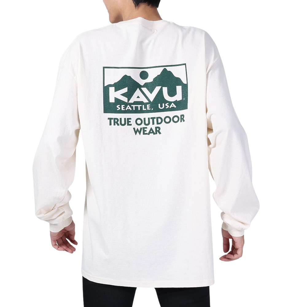 カブー（KAVU）（メンズ）長袖Tシャツ ロンT トゥルーロゴ 長袖Tシャツ 19821937 NTL キナリ