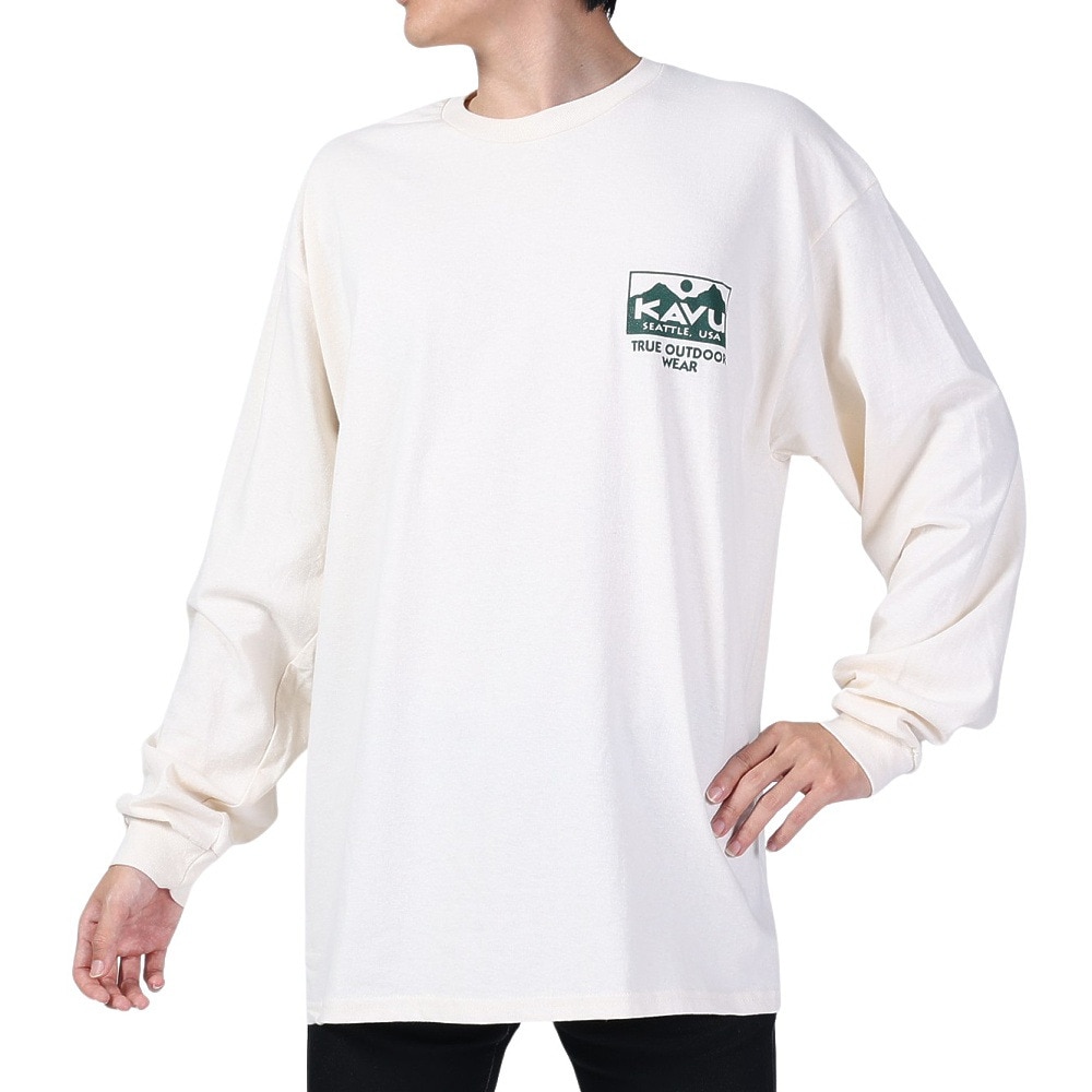 カブー（KAVU）（メンズ）長袖Tシャツ ロンT トゥルーロゴ 長袖Tシャツ 19821937 NTL キナリ