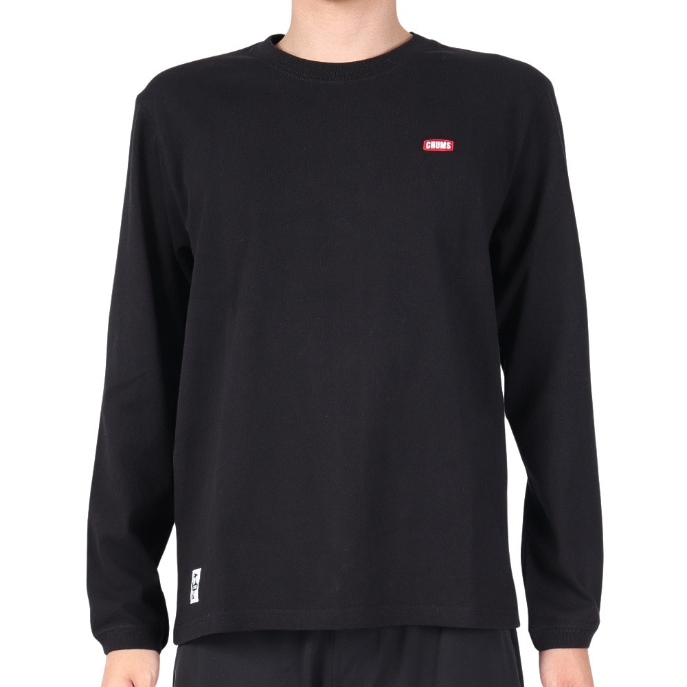 チャムス（CHUMS）（メンズ）高耐久 ヘビーウェイトコットン ブービーロゴブラッシュド 長袖Tシャツ CH01-2304-K001 ブラック