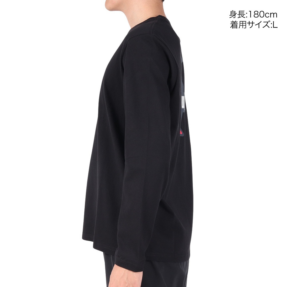 チャムス（CHUMS）（メンズ）高耐久 ヘビーウェイトコットン ブービーロゴブラッシュド 長袖Tシャツ CH01-2304-K001 ブラック