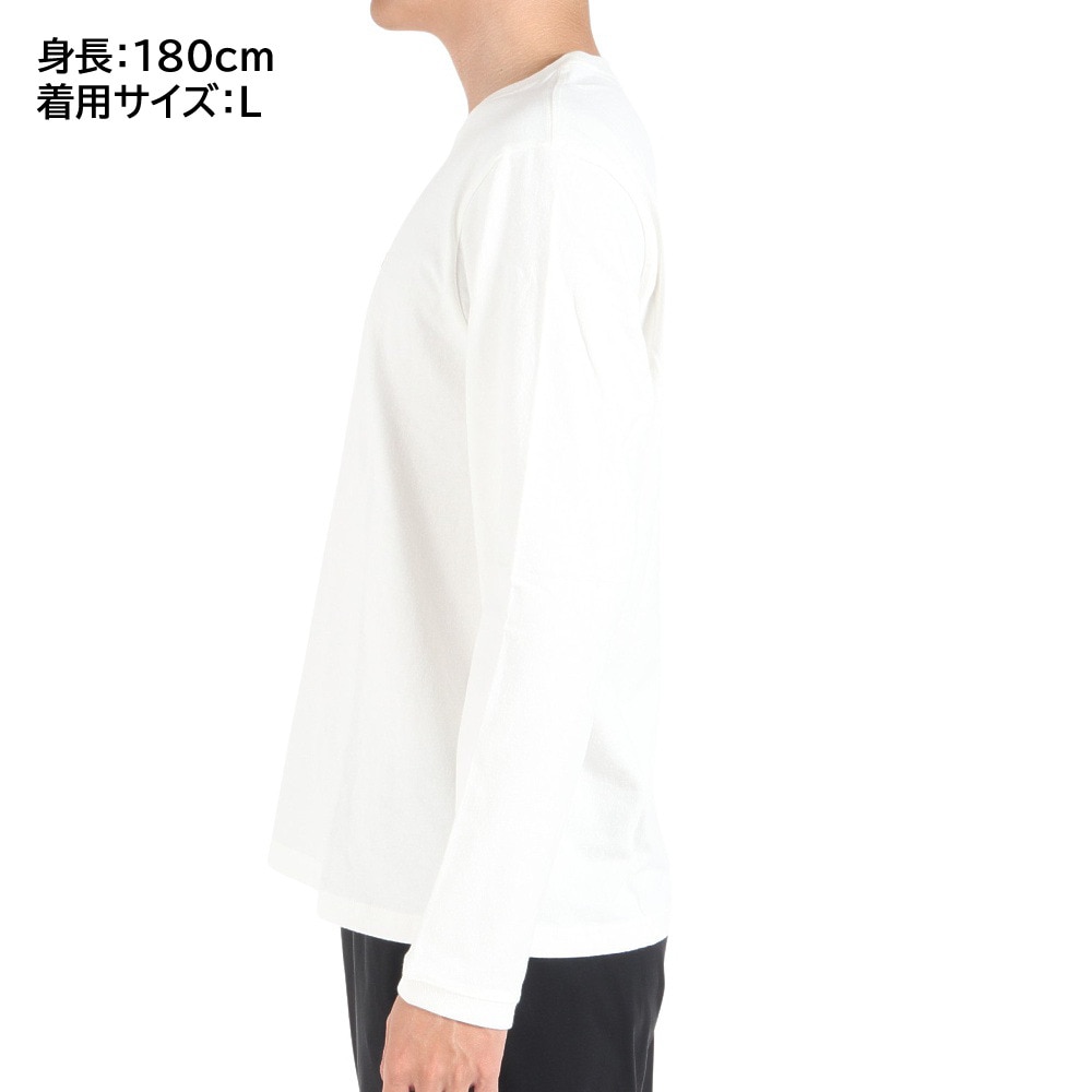 チャムス（CHUMS）（メンズ、レディース）高耐久 ヘビーウェイトコットン ブービーロゴブラッシュド 長袖Tシャツ CH01-2304-W001 ホワイト