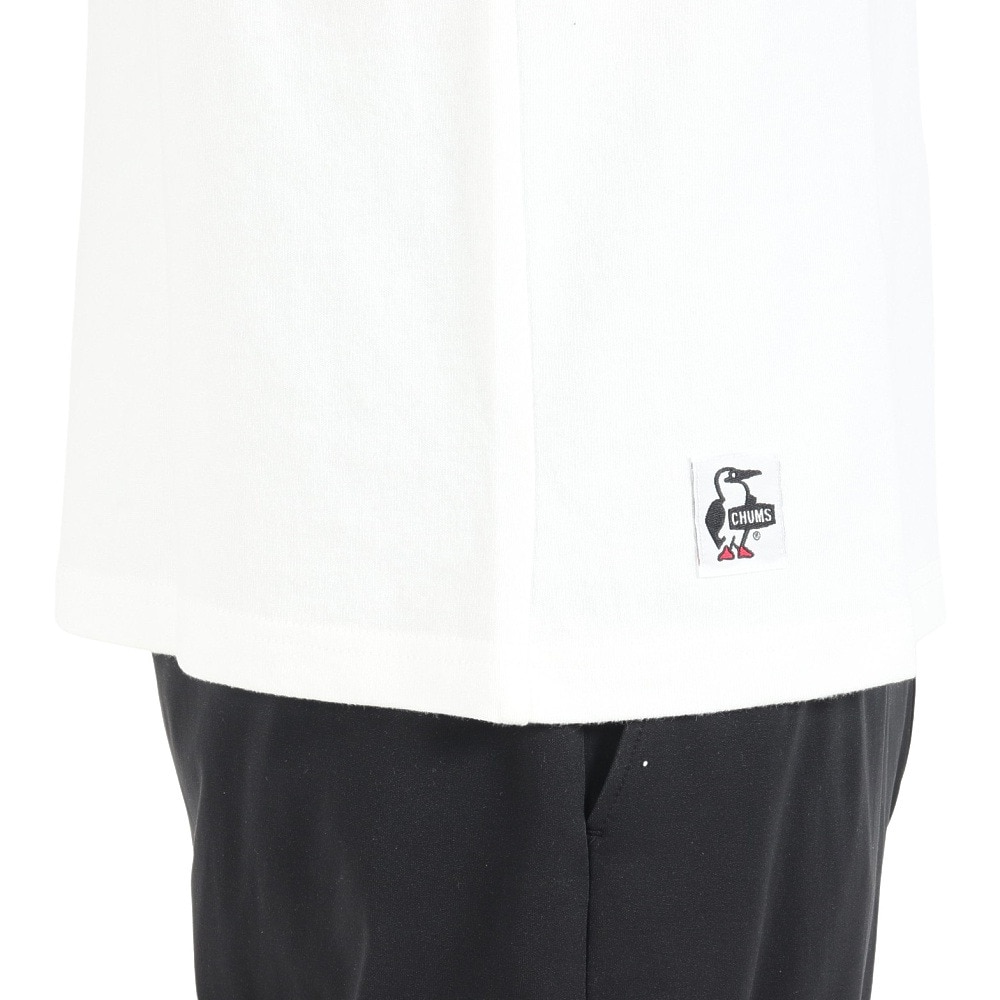 チャムス（CHUMS）（メンズ、レディース）高耐久 ヘビーウェイトコットン ブービーロゴブラッシュド 長袖Tシャツ CH01-2304-W001 ホワイト