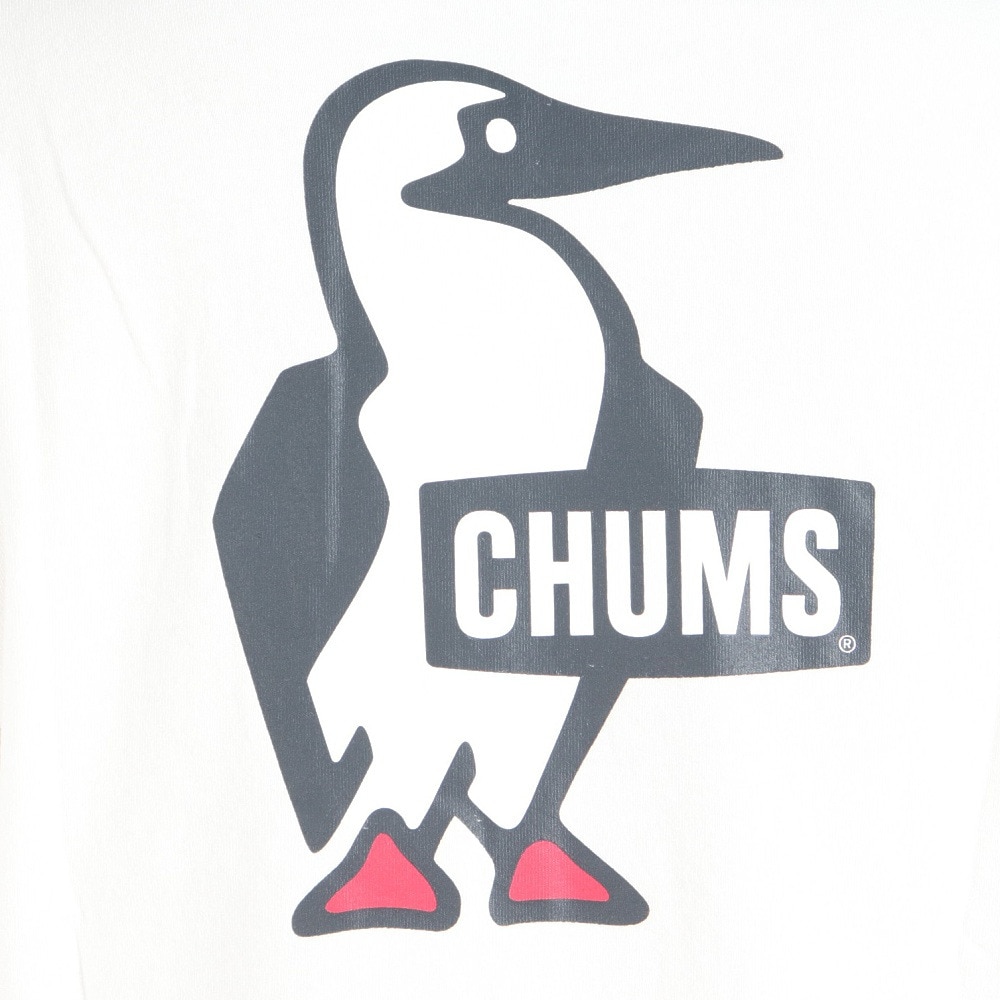 チャムス（CHUMS）（メンズ、レディース）高耐久 ヘビーウェイトコットン ブービーロゴブラッシュド 長袖Tシャツ CH01-2304-W001 ホワイト