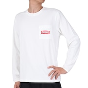 チャムス（CHUMS）（メンズ、レディース）長袖Tシャツ ロンT チャムスロゴポケットブラッシュド 長袖Tシャツ CH01-2306-W001 ホワイト