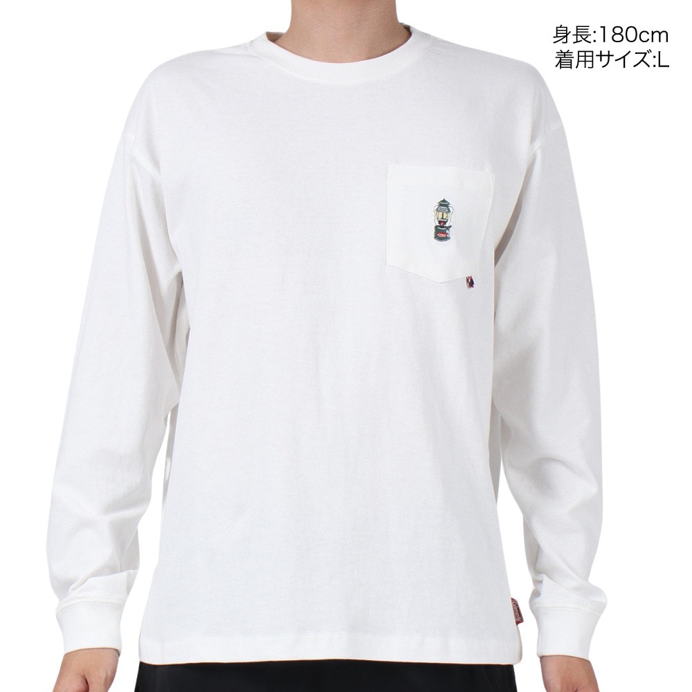 コールマン（Coleman）（メンズ）長袖Tシャツ ロンT ポケットロングスリーブTシャツ X5350A WHT ホワイト