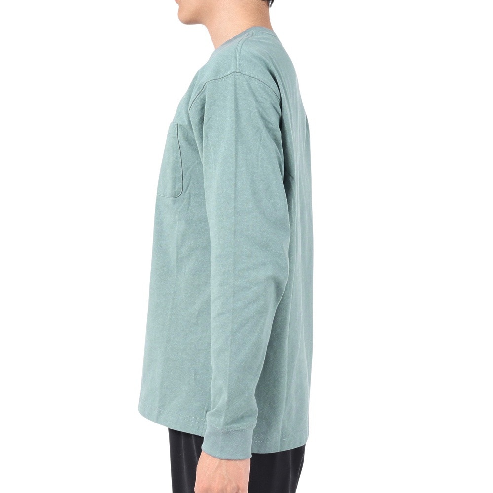 ジャックウルフスキン（JackWolfskin）（メンズ）長袖Tシャツ ロンT POCKET 長袖Tシャツ V2 5022584-6167 ブルーグレー