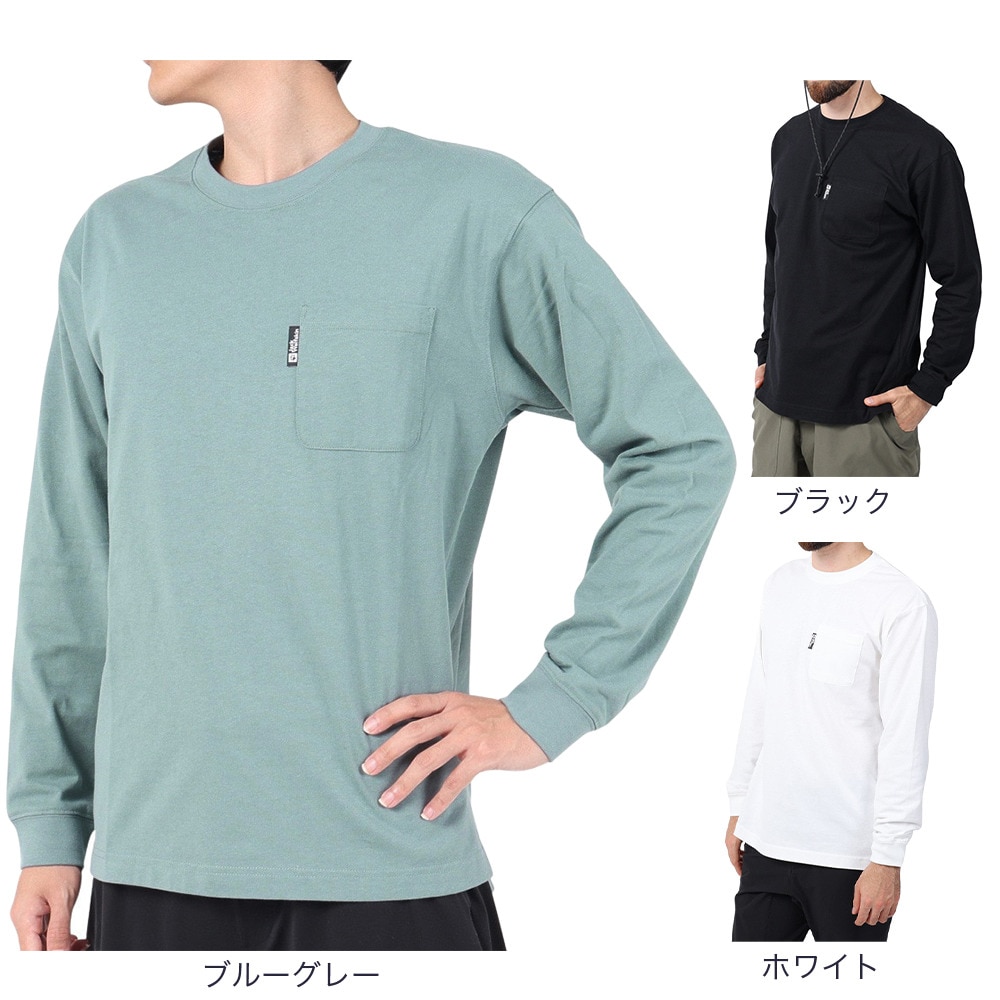 ジャックウルフスキン（JackWolfskin）（メンズ）長袖Tシャツ ロンT JP POCKET ポケットTシャツ V2 5022584-5018 ホワイト