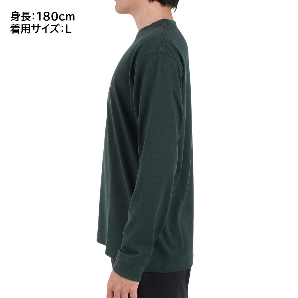 ジャックウルフスキン（JackWolfskin）（メンズ）長袖Tシャツ ロンT JP CORP SIGN 長袖Tシャツ 5032551-4161 ダークグリーン